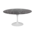 Mesa Saarinen Tulipa Branca - Tampo Oval 160x90cm - Mármore Nero Marquina