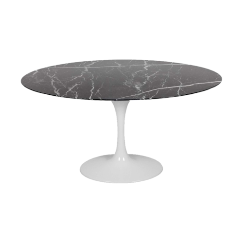 Mesa Saarinen Tulipa Oval - Mármore Nero Marquina