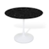 Mesa Saarinen Tulipa Branca - Tampo Redondo 90cm - Granito São Gabriel