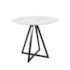 Mesa Zig - Base Preta - Tampo Redondo 60cm - Mármore Carrara
