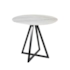 Mesa Zig - Base Preta - Tampo Redondo 60cm - Mármore Espírito Santo